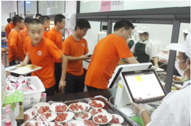 沃尔沃成都工厂满客宝智慧食堂现场